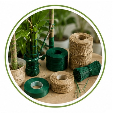 Vật tư buộc và cố định cây trong quá trình chăm sóc